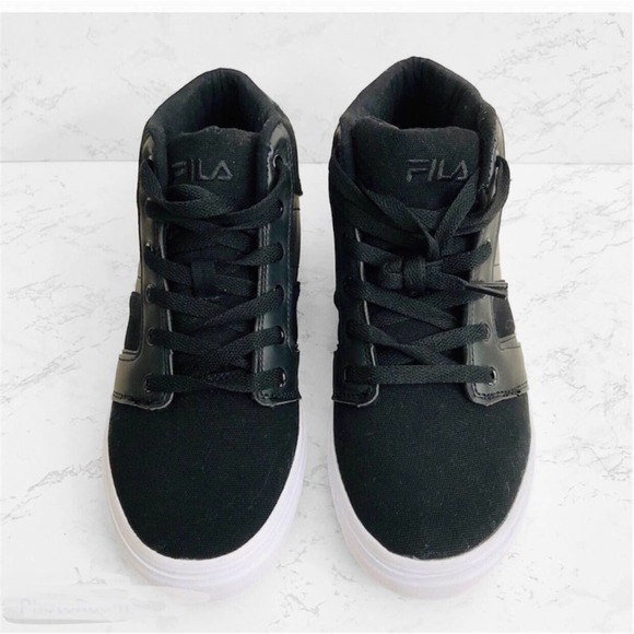 FILA Mid Top Fashion Casual Streetwear Sneakers Lace Up Black - Picture 2 of 13